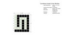 Corinthian Greek key border inside corner  in White/Black - 3/4" squares