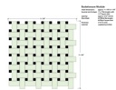 Basketweave mosaic in White/Black - 1" x 2" rectangle