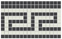 Ionic Greek key border in White/Black - 3/4" squares