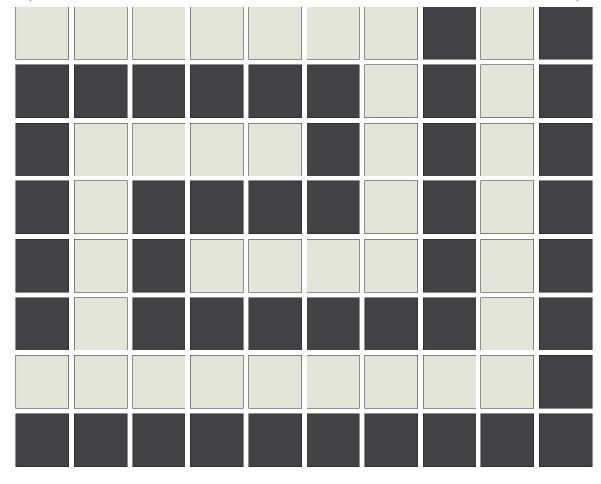 Ionic Greek key border inside corner in White/Black - 3/4&quot; squares