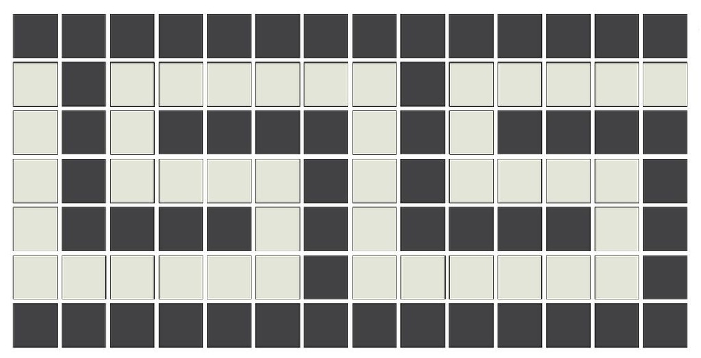 Corinthian Greek key border in White/Black - 3/4" squares