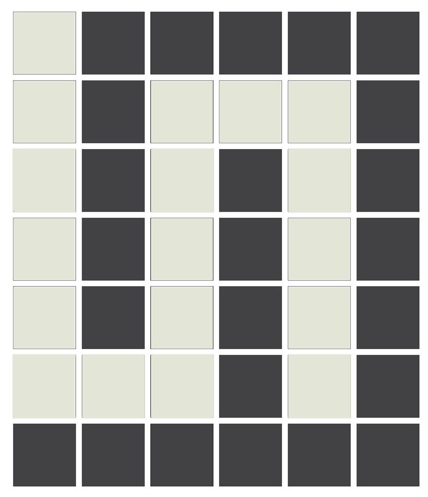 Corinthian Greek key border inside corner  in White/Black - 3/4&quot; squares