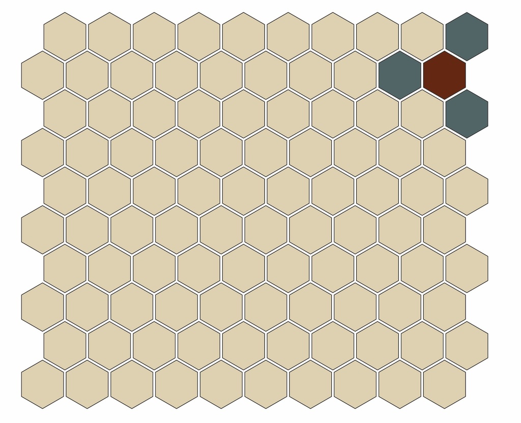 Extended Doric Key Field - 1&quot; hex