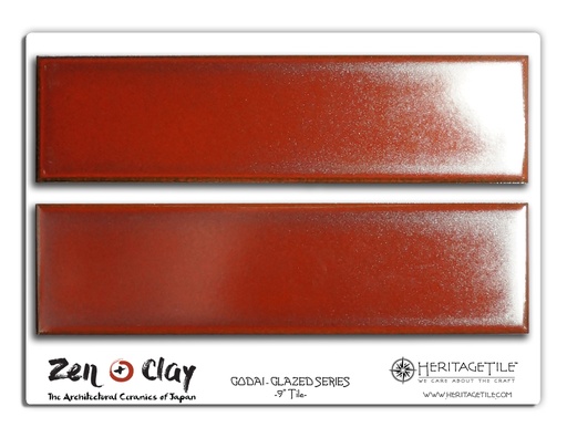Sample Card - Godai Plum Red Glazed 9" Field Tile