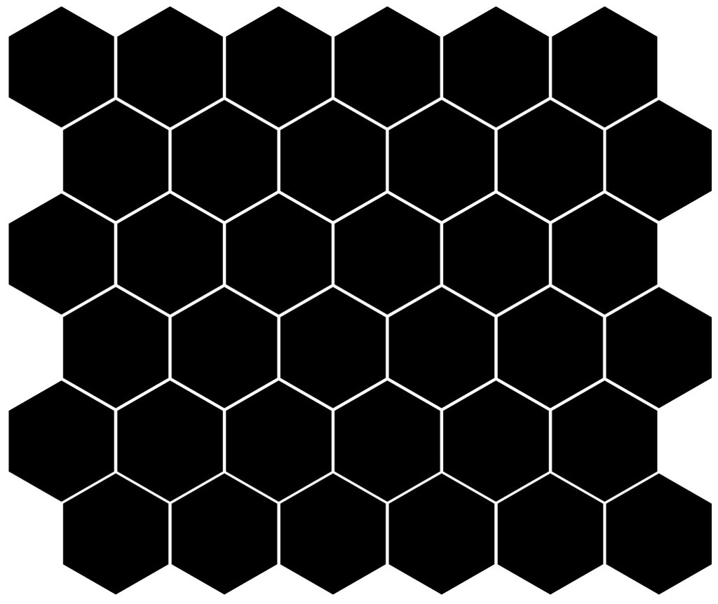 solid color - 2&quot; hexagon unglazed porcelain field