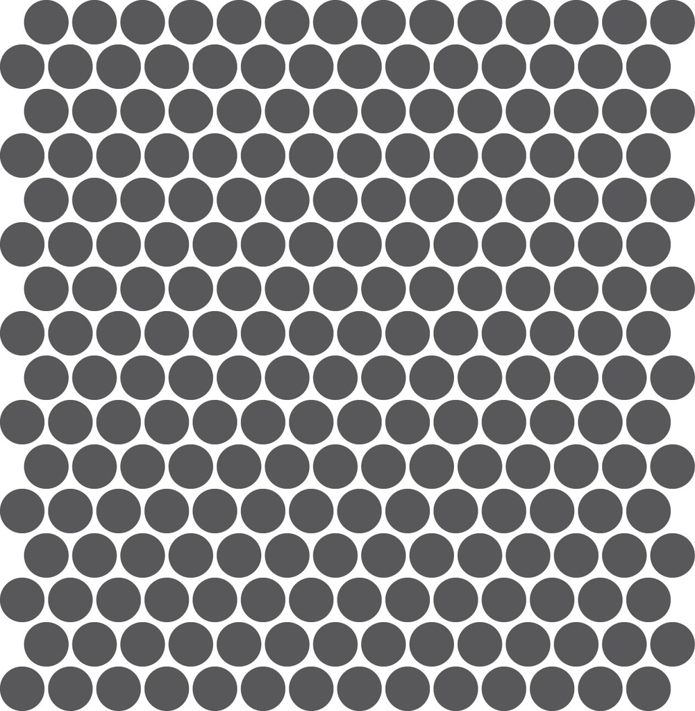 Solid color - 3/4&quot; penny round unglazed porcelain field