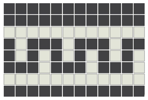 [SMC20G10] Doric Greek key border in White/Black - 3/4" squares