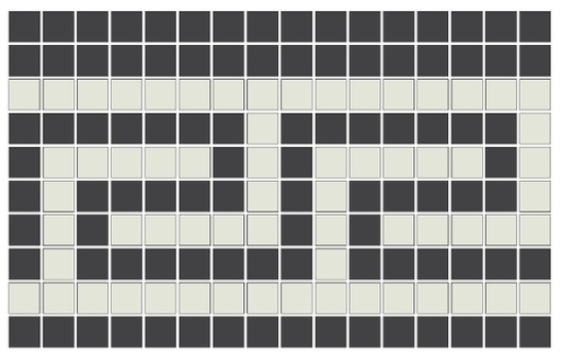 [SMC20G20] Ionic Greek key border in White/Black - 3/4" squares