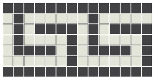 [SMC20G30] Corinthian Greek key border in White/Black - 3/4" squares