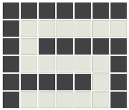 [SMC20G31] Corinthian Greek key border outside corner  in White/Black - 3/4&quot; squares