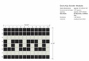 8-5/8&quot; x 13-3/4&quot; Doric Greek key border in White/Black