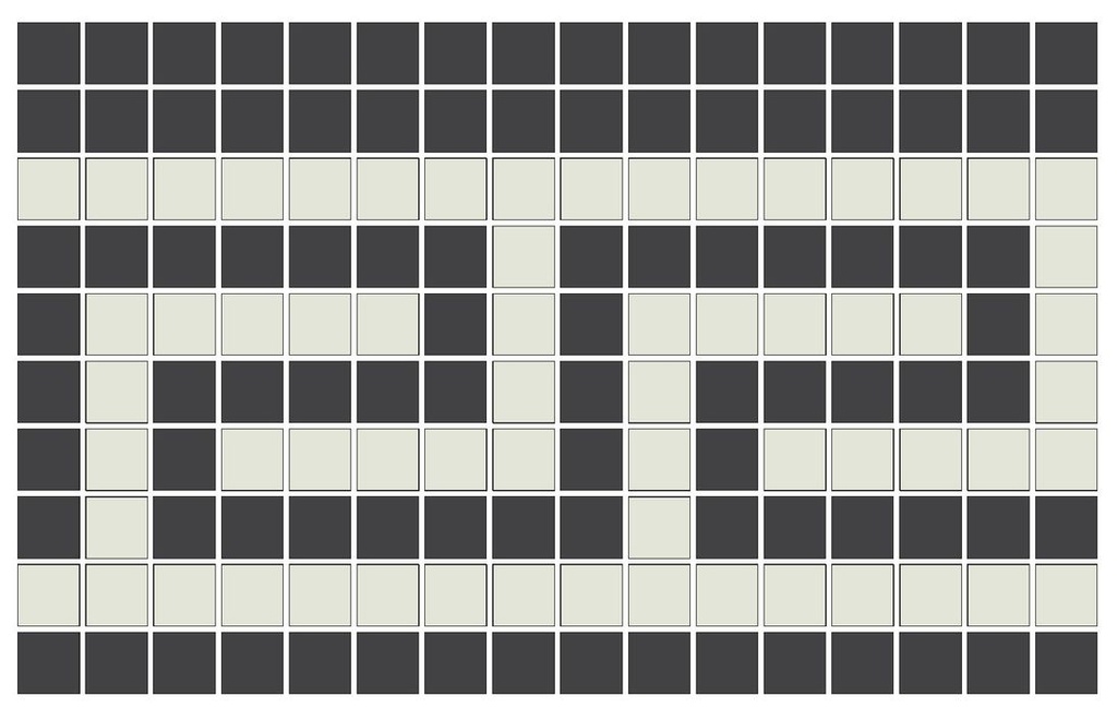 Ionic Greek key border in White/Black - 3/4&quot; squares