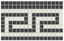 Ionic Greek key border in White/Black - 3/4&quot; squares