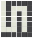 Corinthian Greek key border inside corner  in White/Black - 3/4&quot; squares