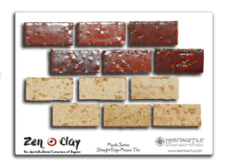 [XKJTSD08] Sample Card - Miyabi Straight Edge Mosaic (Maple Red &amp; Quail Gold)