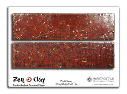 [XKJTSD13] Sample Card - Miyabi Straight Edge Field Tile (Fire Red)