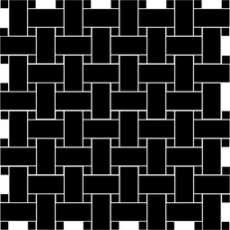 solid color - 1&quot; x 2&quot; basketweave unglazed porcelain field