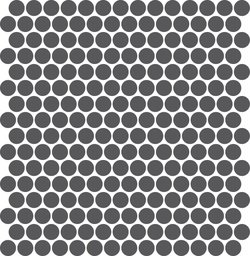 Solid color - 3/4&quot; penny round unglazed porcelain field