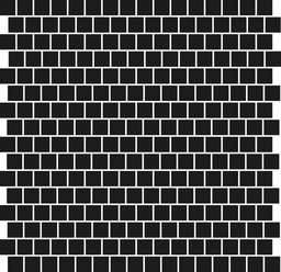 solid color - 3/4&quot; square broken joint unglazed porcelain field