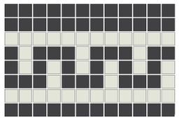 [SMC20G10] Doric Greek key border in White/Black - 3/4&quot; squares