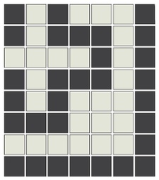 [SMC20G12] Doric Greek key border inside corner in White/Black - 3/4&quot; squares