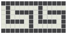 [SMC20G30] Corinthian Greek key border in White/Black - 3/4&quot; squares